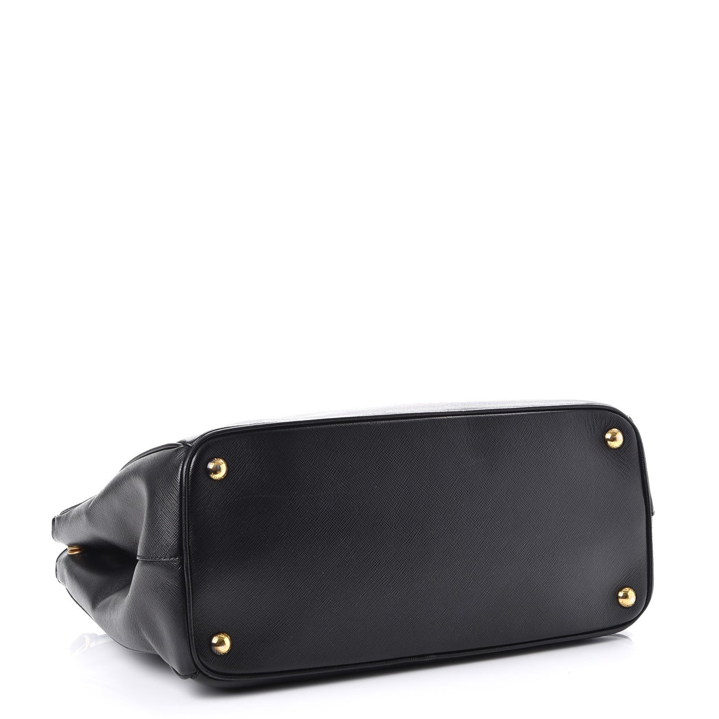 Saffiano Medium Galleria Double Zip Tote Black