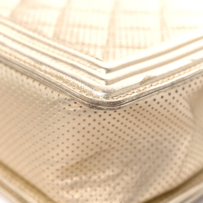 Chanel Lambskin Perforated Quilted New Medium Boy Flap Gold 10 of 11