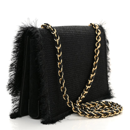 Salvatore Ferragamo Raffia Miss Vara Bow Chain Bag Black 3 of 10