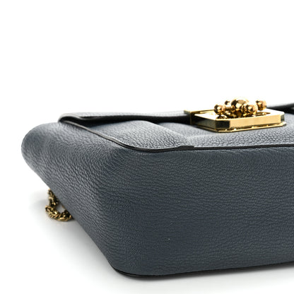 Chloe Goatskin Small Elsie Shoulder Bag Navy 9 of 10