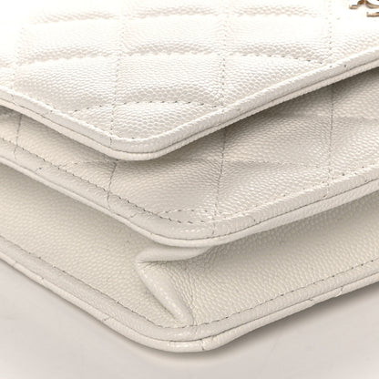 Chanel Caviar Quilted Wallet On Chain WOC White 8 of 11