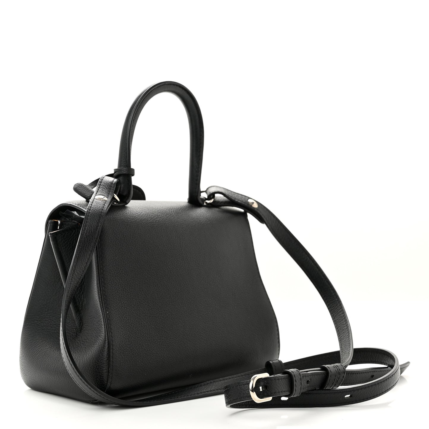 Grained Calfskin Mini Brillant Satchel Black