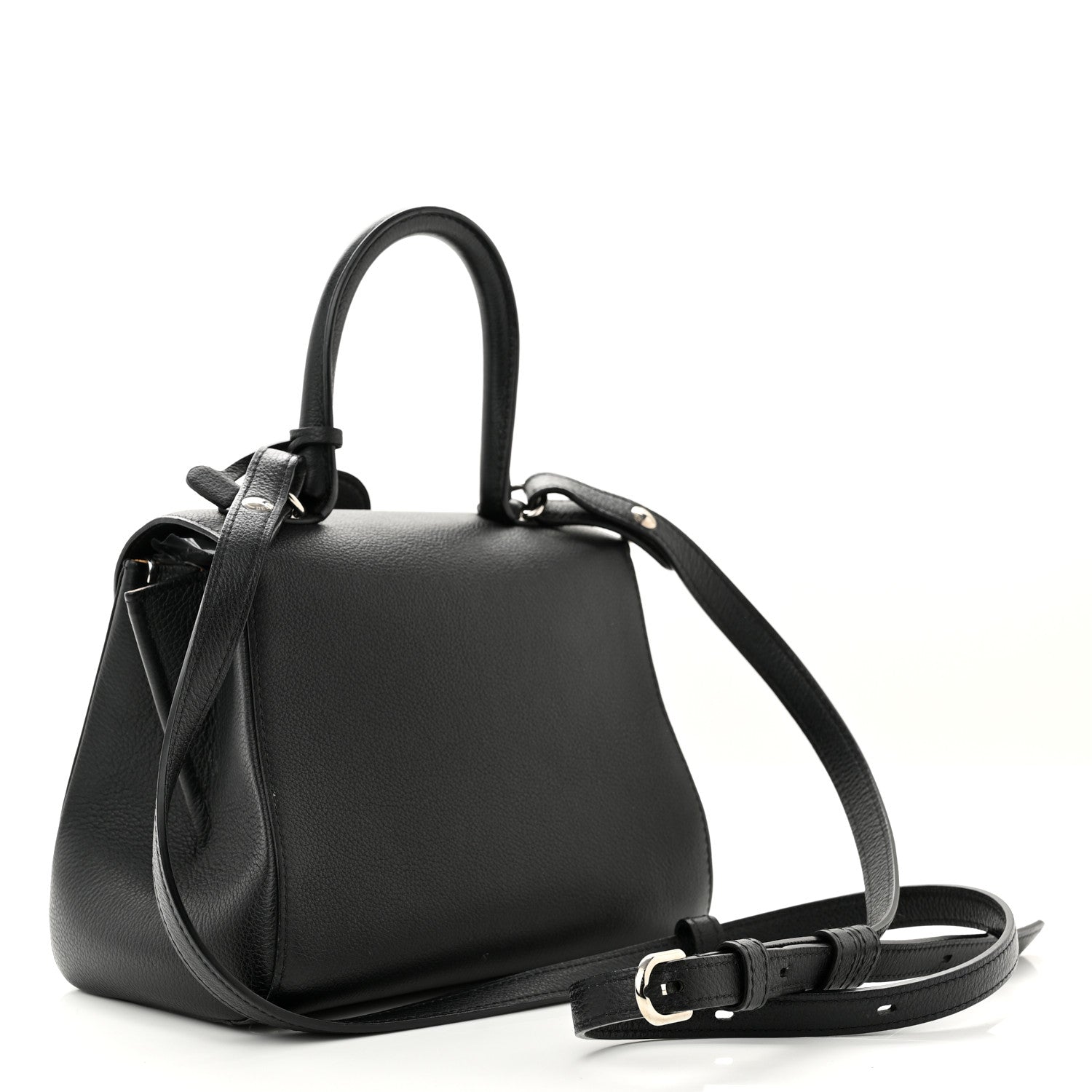 Delvaux Grained Calfskin Mini Brillant Satchel Black 2 of 11
