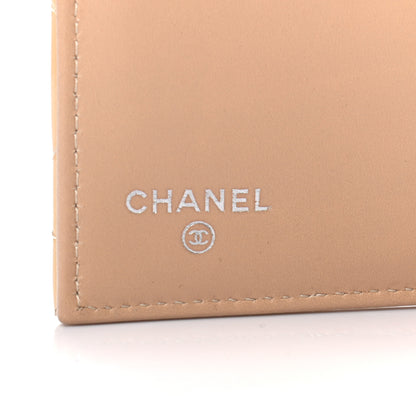 Chanel Patent Quilted Large Flap Wallet Beige 6 of 10