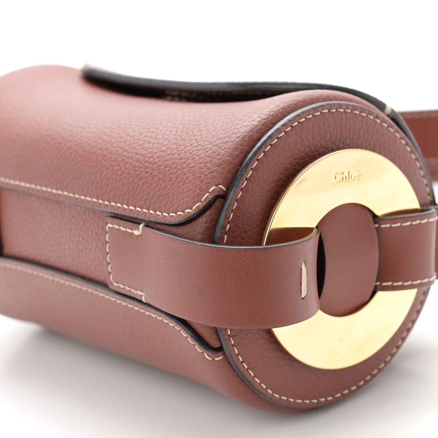 Chloe Small Grain Smooth Calfskin Mini Darryl Crossbody Sepia Brown 10 of 10