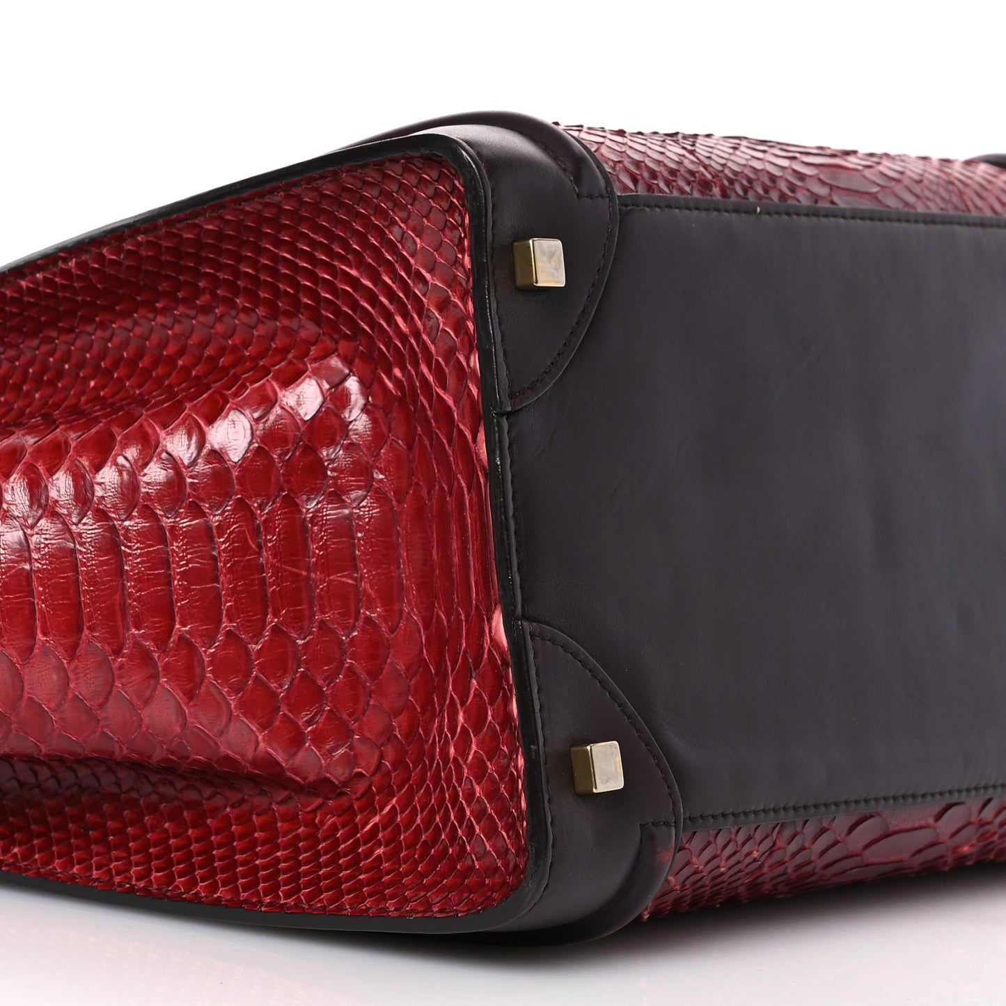 Snakeskin Mini Luggage Red
