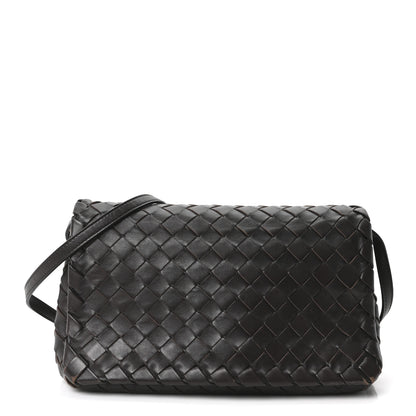 Bottega Veneta Nappa Intrecciato Crossbody Messenger Flap Ebano 1 of 10