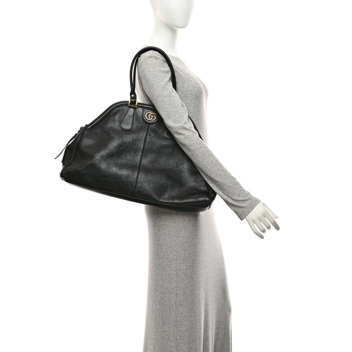 Gucci Calfskin Large Re(Belle) Top Handle Bag Black 2 of 11