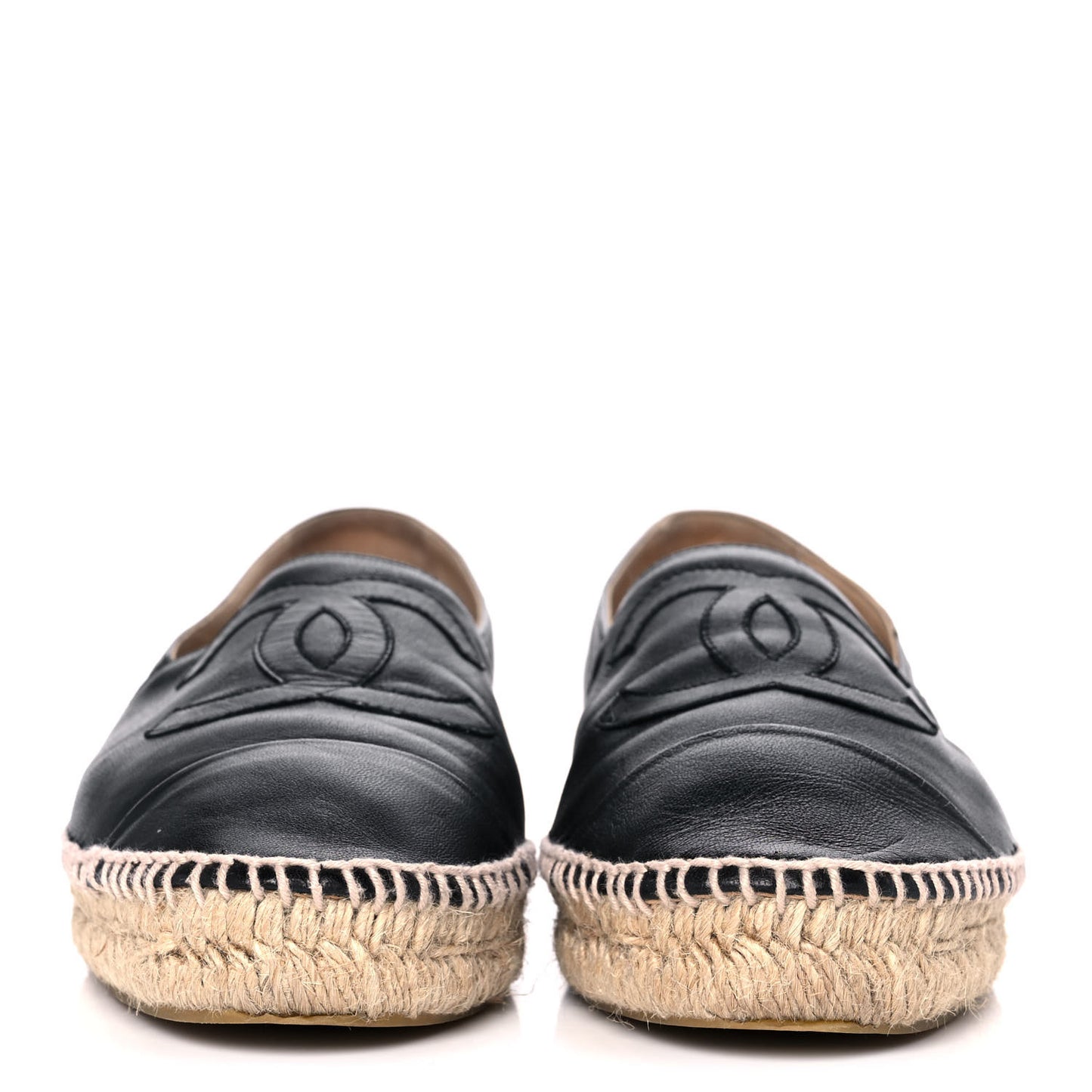 Lambskin CC Espadrilles 38 Black