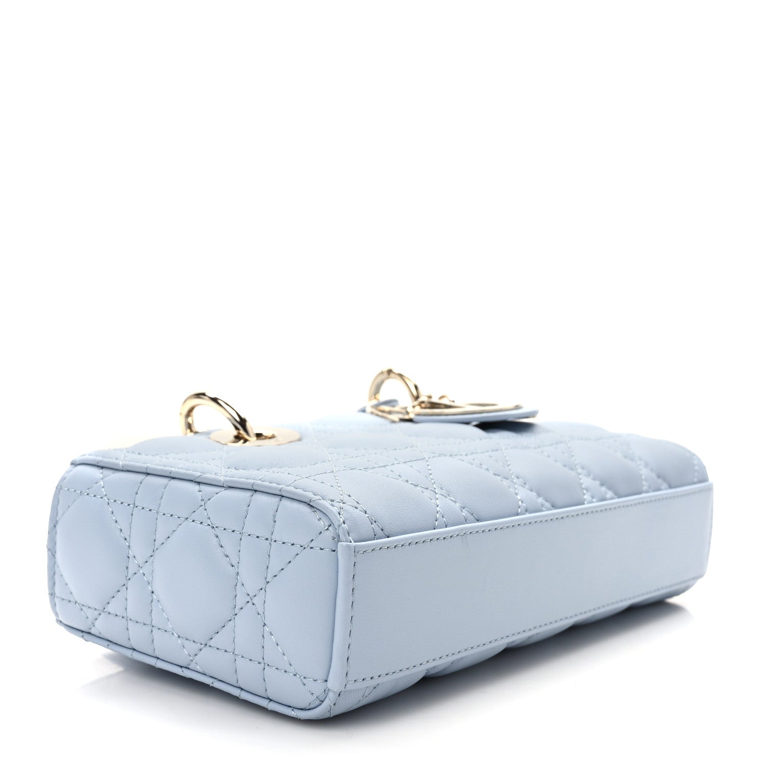 Christian Dior Lambskin Cannage Small Lady D-Joy Light Blue 4 of 10