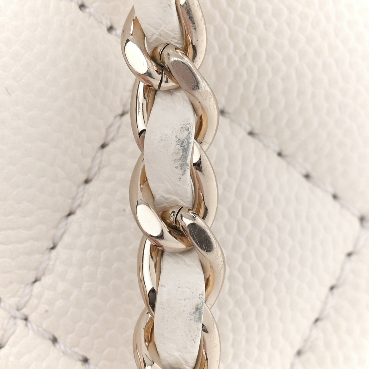 Chanel Caviar Quilted Extra Mini Coco Handle Flap White 14 of 14
