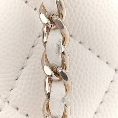 Chanel Caviar Quilted Extra Mini Coco Handle Flap White 14 of 14