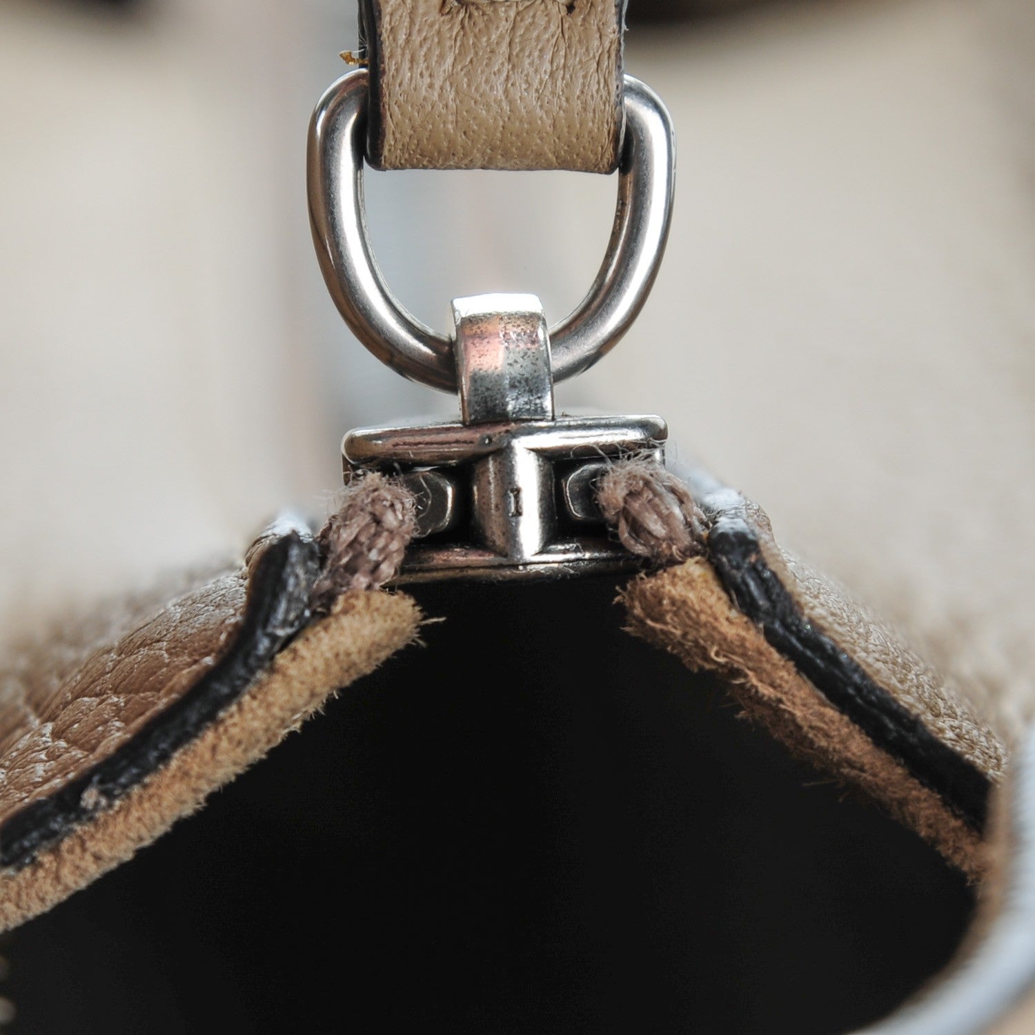 Celine Drummed Calfskin Nano Luggage Dune 8 of 8