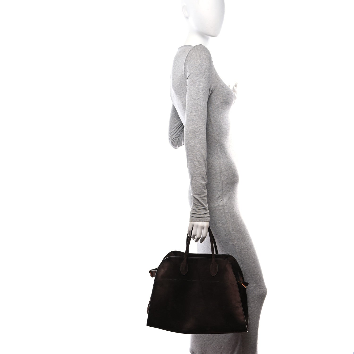 The Row Suede Soft Margaux 15 Mocha 2 of 10