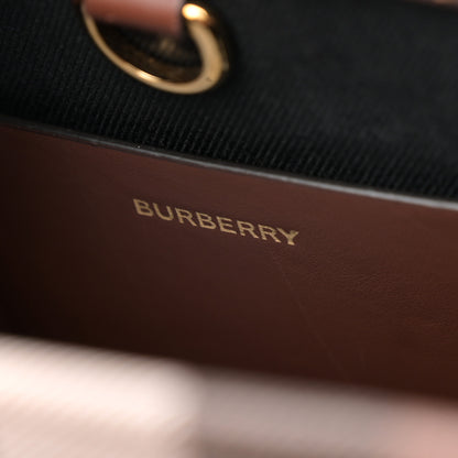 Burberry E-Canvas Check Calfskin Mini Freya Tote Dark Birch Brown 6 of 11