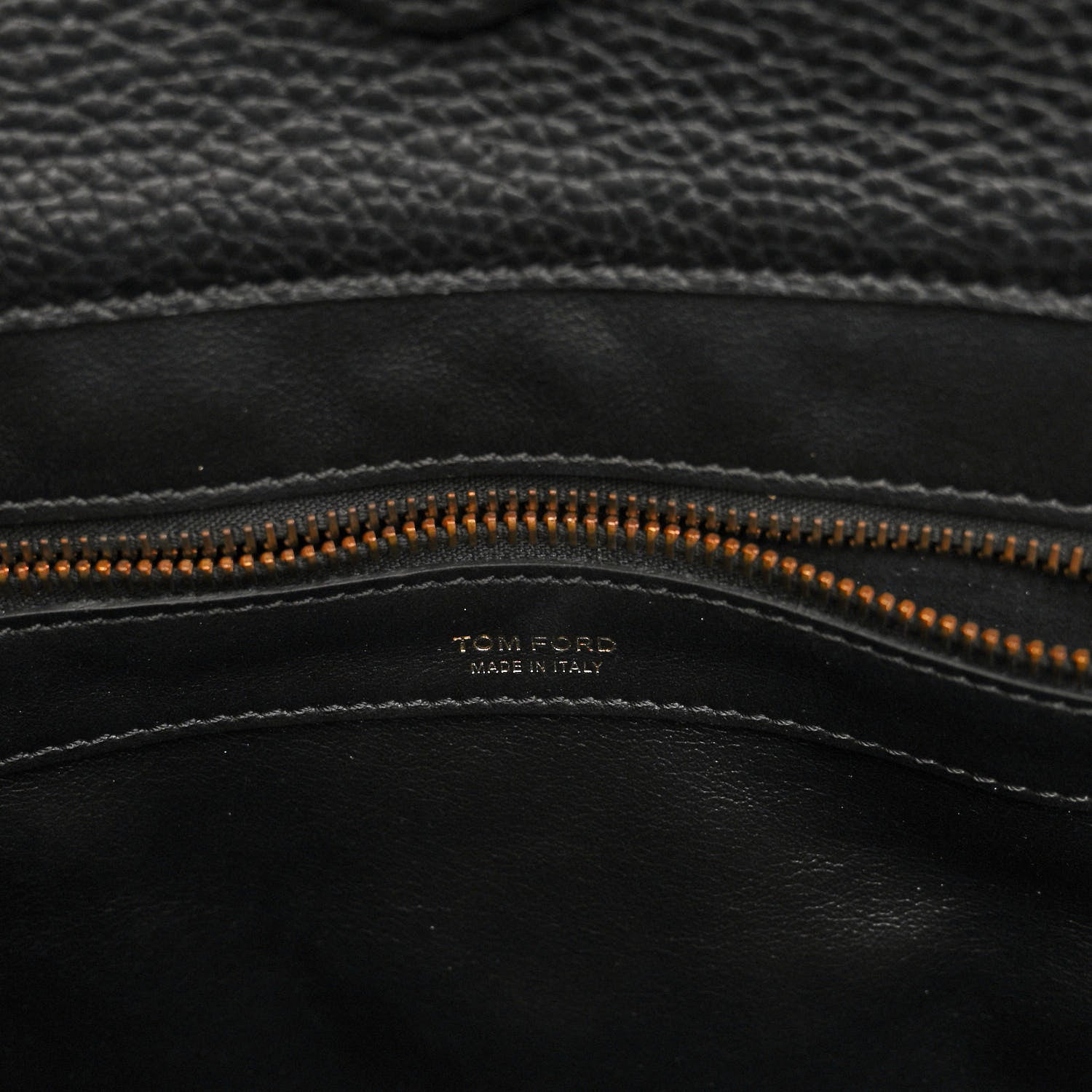Tom Ford Calfskin Large Hollywood T Twist Tote Black 6 of 10