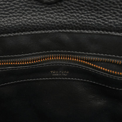 Tom Ford Calfskin Large Hollywood T Twist Tote Black 6 of 10