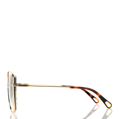 Chloe Poppy Cutout Square Sunglasses CE133S Havana Brown 3 of 6