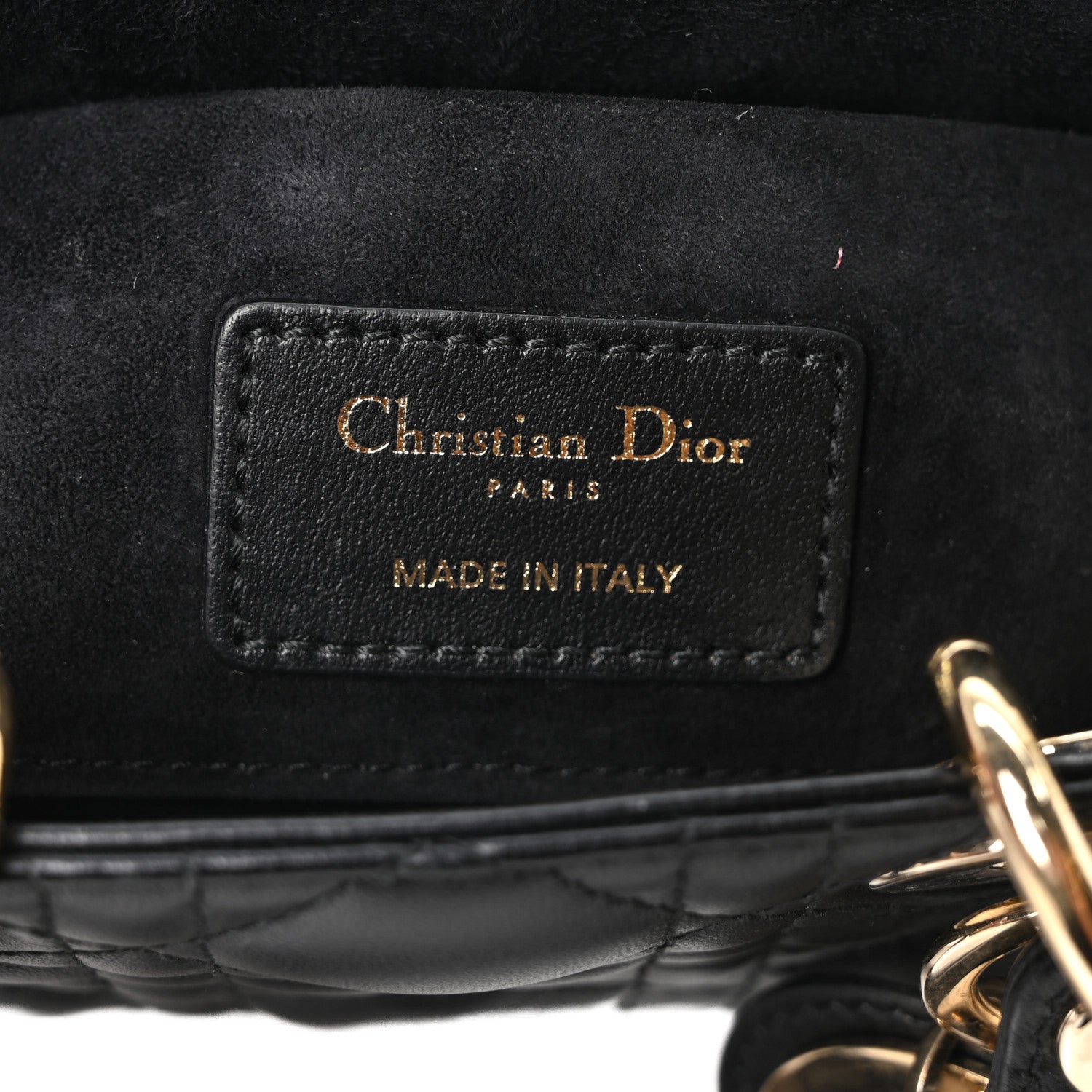 Christian Dior Lambskin Cannage Small Lady D-Joy Black 6 of 9