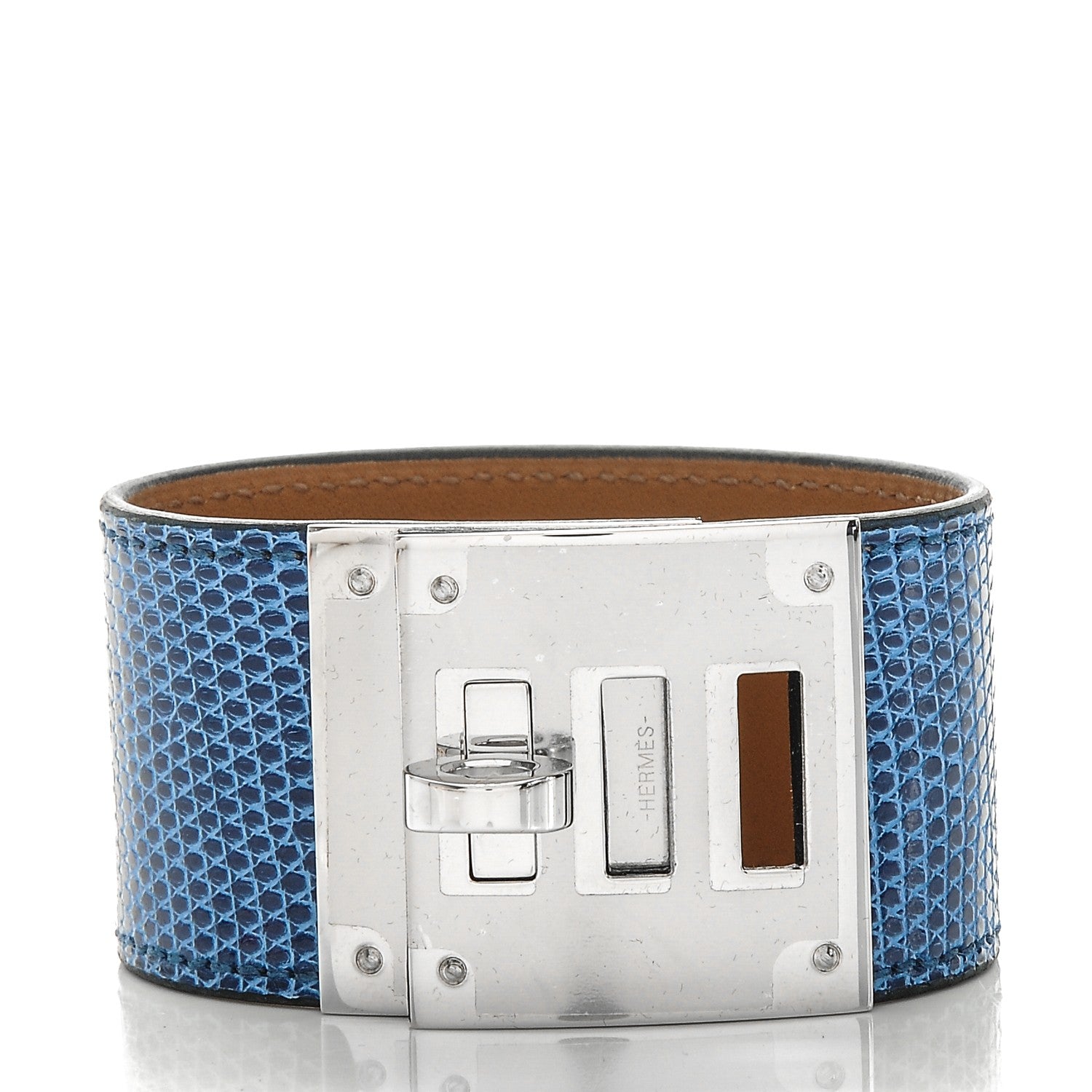 Hermes Lizard Kelly Dog Cuff Mykonos 1 of 5