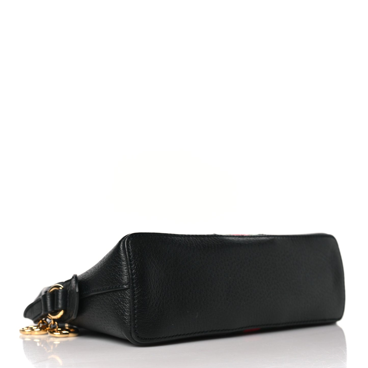 Calfskin GG Web Small Ophidia Dome Shoulder Bag Black