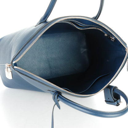 Louis Vuitton Veau Ecorce Haute Maroquinerie Lockit MM Blue Marine 5 of 8
