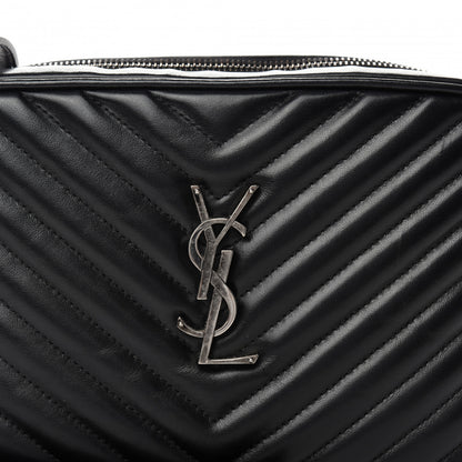Saint Laurent Calfskin Matelasse Monogram Lou Camera Bag Black 8 of 12