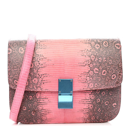 Celine Lizard Medium Classic Box Flap Bag Pink Grey 1 of 9