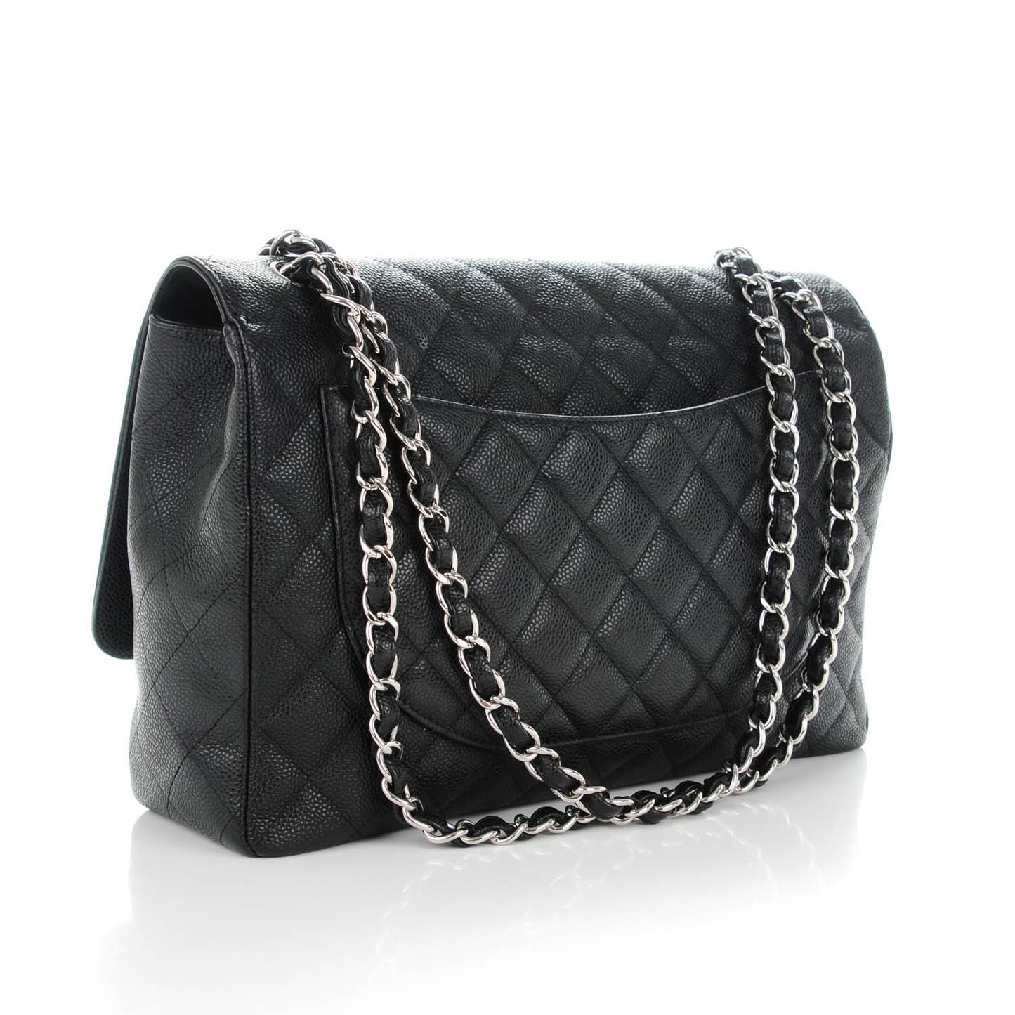 Caviar Quilted Maxi Single Flap Black