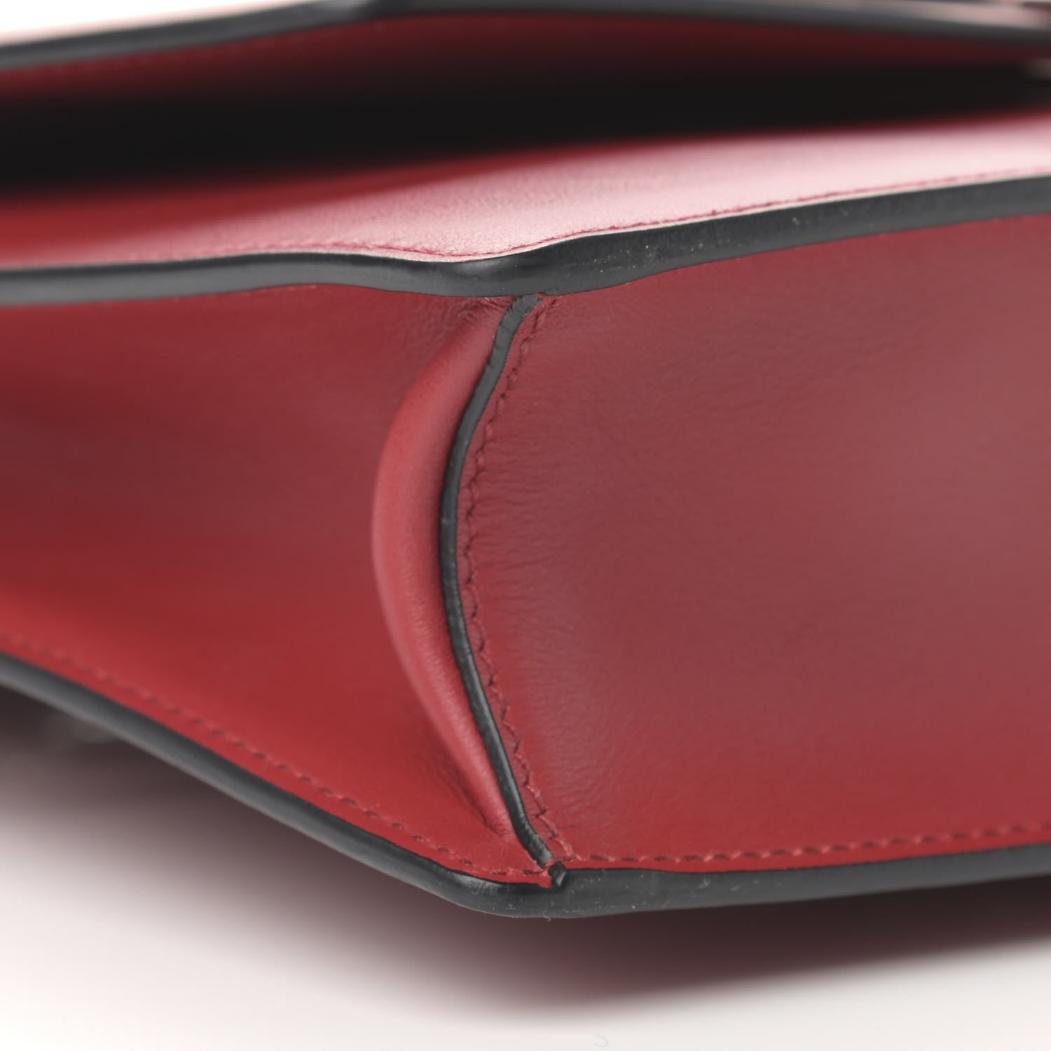 Prada Saffiano City Calfskin Studded Large Elektra Shoulder Bag Fuoco Black 8 of 10