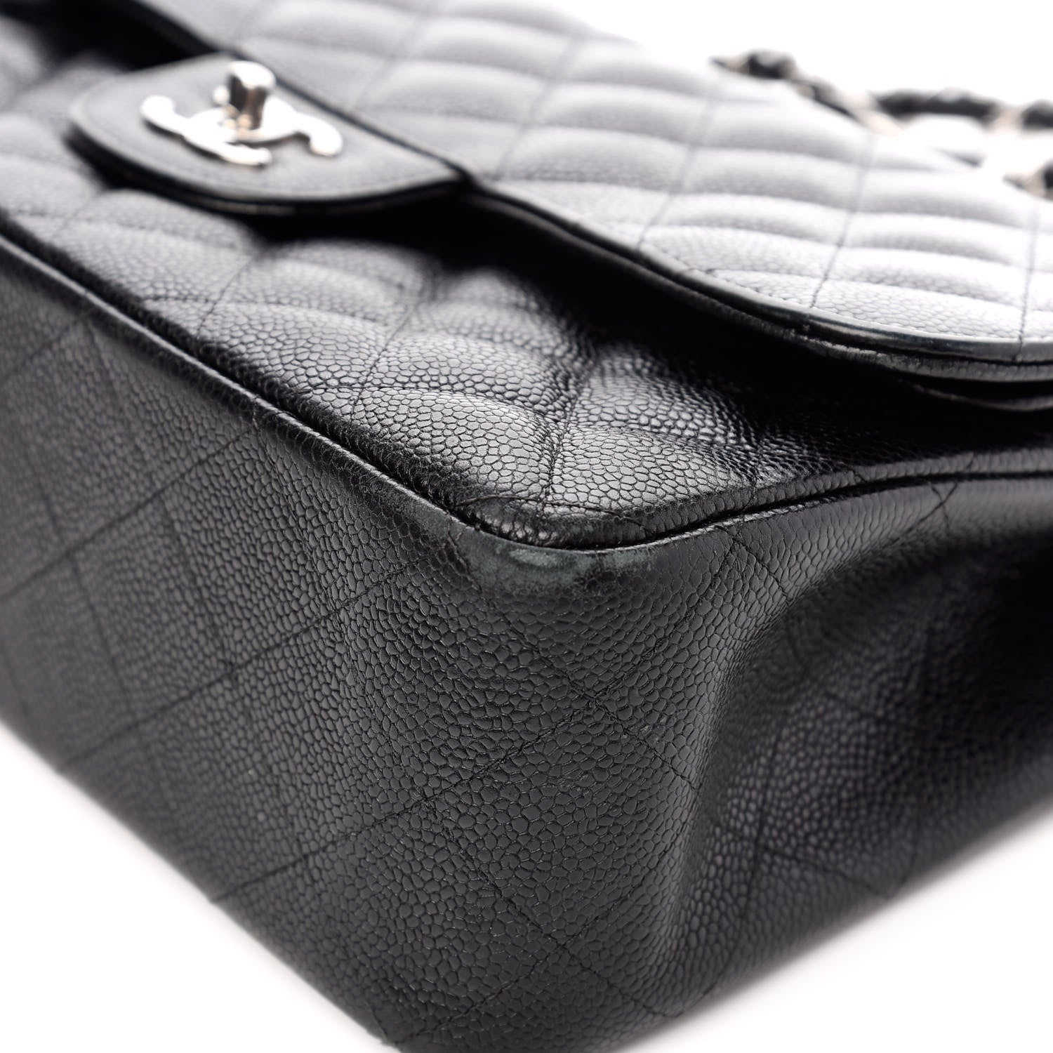 Chanel Caviar Quilted Jumbo Double Flap Black 11 of 13