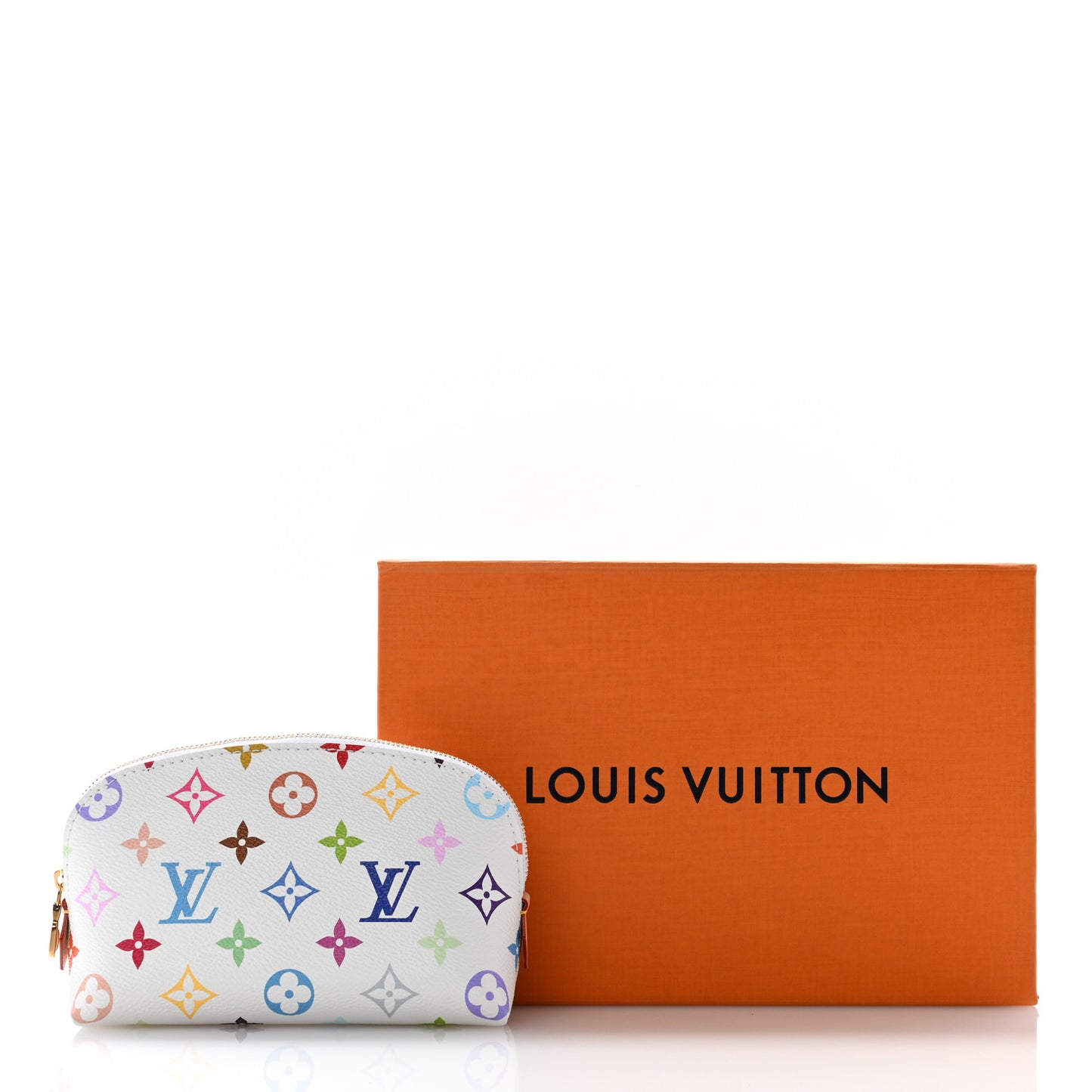 LV x TM Monogram Multicolor Cosmetic Pouch PM White