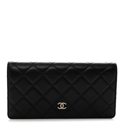 Chanel Lambskin Quilted Yen Wallet Black 1 of 8