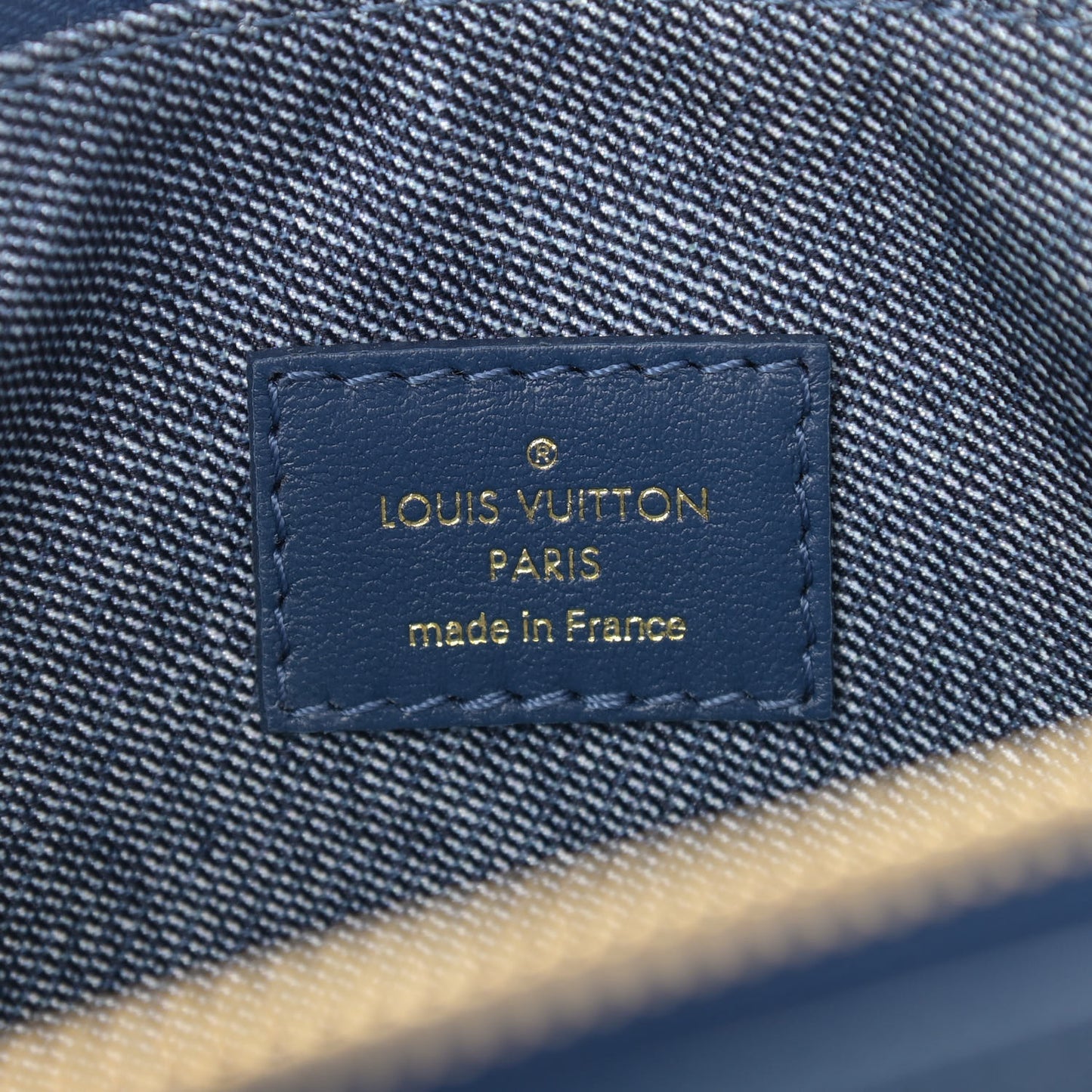 Lambskin Embossed Monogram Coussin PM Denim Blue