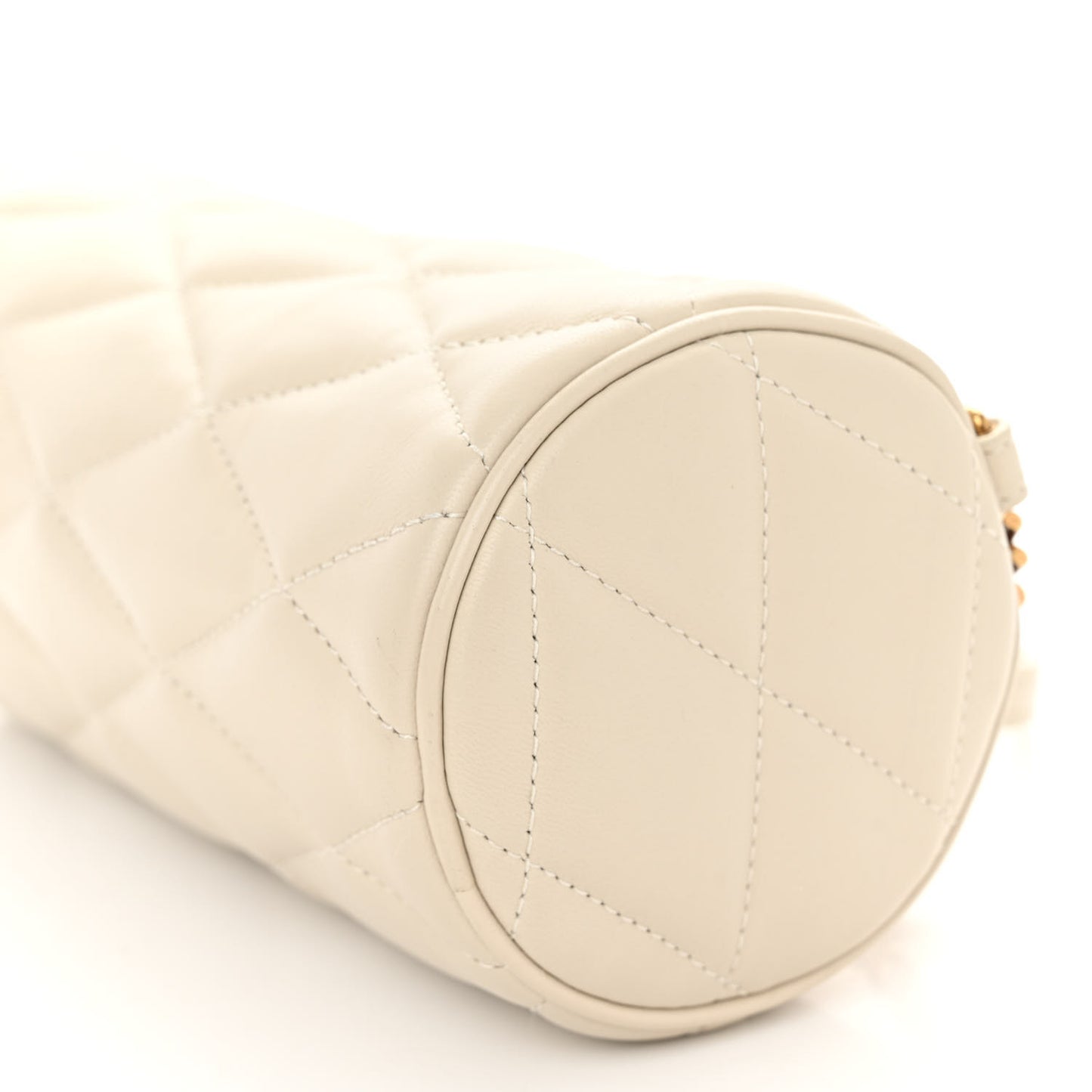 Lambskin Monogram Mini Sade Tube Bag Crema Soft