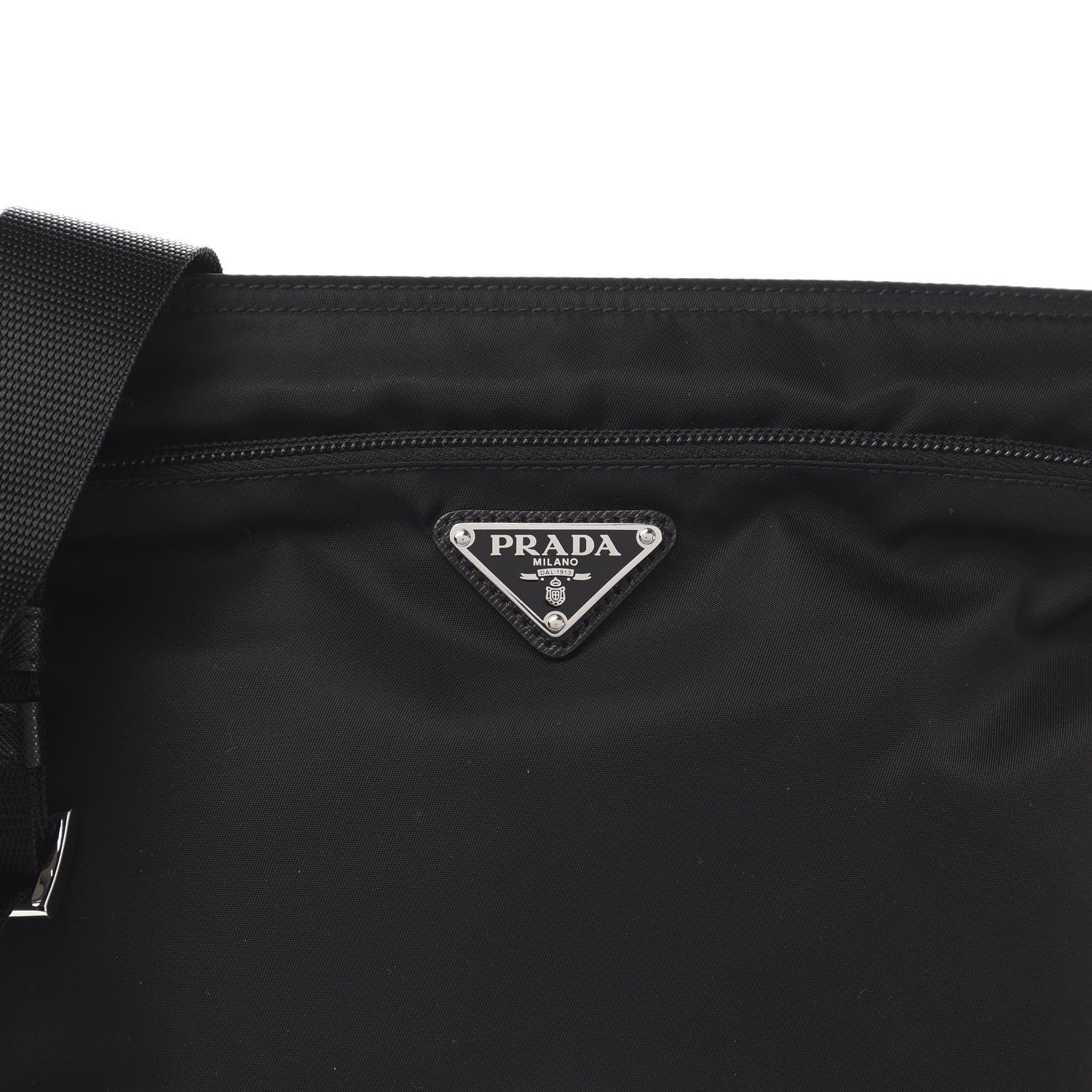 Prada Nylon Flat Messenger Bag Black 9 of 9
