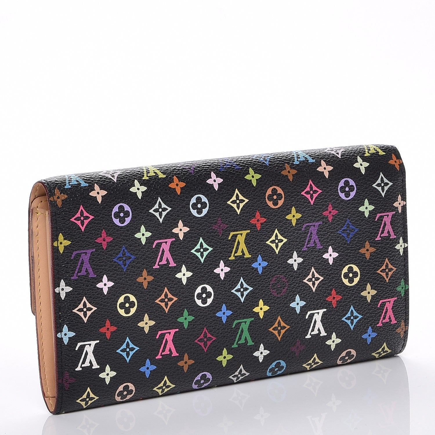 Louis Vuitton Monogram Multicolor Sarah Wallet Black 3 of 7