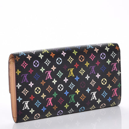 Louis Vuitton Monogram Multicolor Sarah Wallet Black 3 of 7