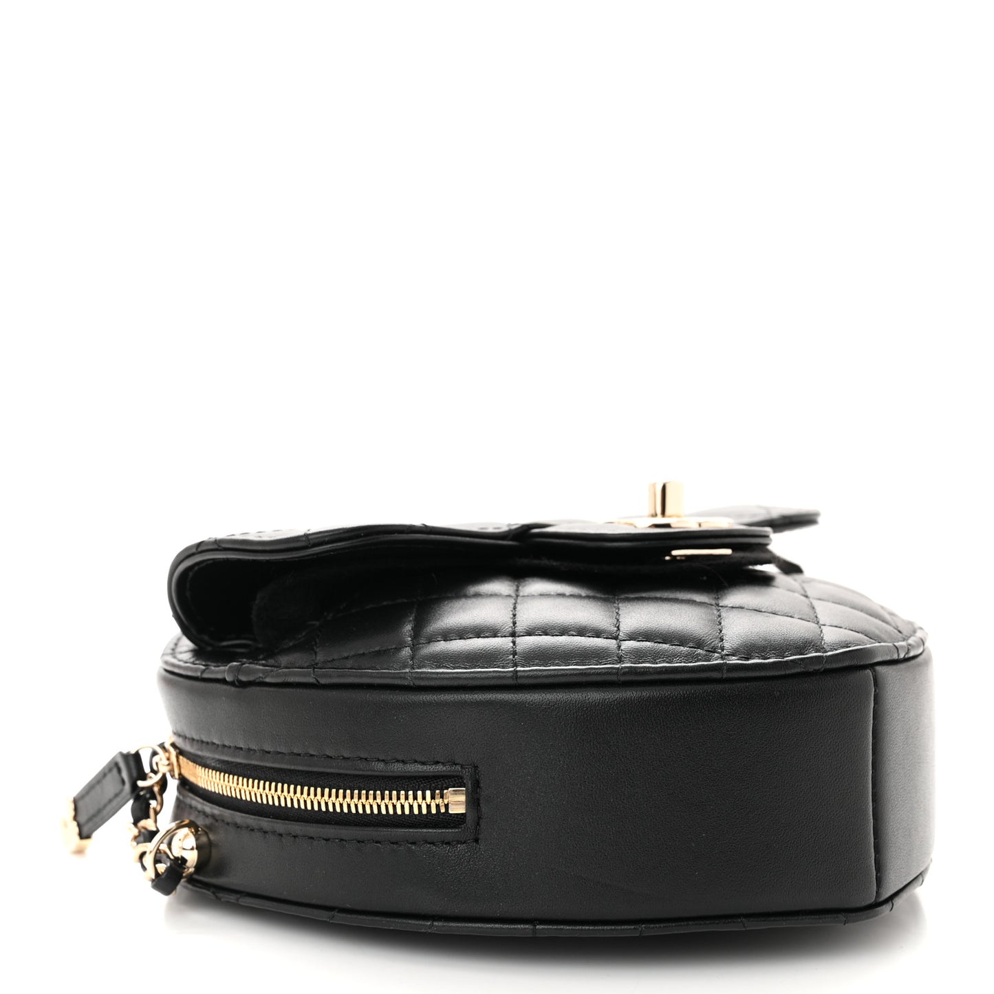 Lambskin Quilted CC In Love Heart Bag Black