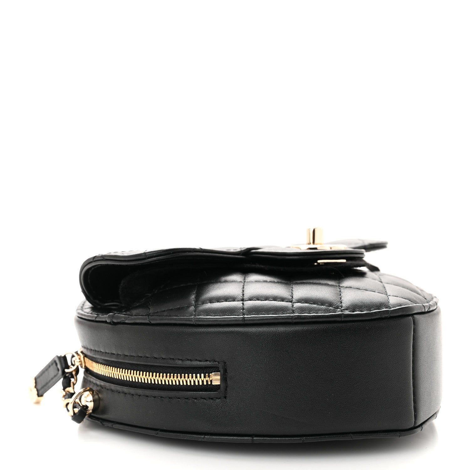 Chanel Lambskin Quilted CC In Love Heart Bag Black 4 of 10