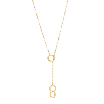 Tiffany 18K Rose Gold 1837 Interlocking Circles Lariat Necklace 1 of 6