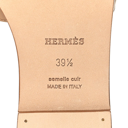 Hermes Calfskin Oran Sandals 39.5 Beige Albinos 7 of 9