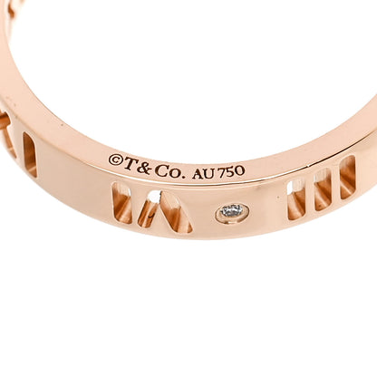 Tiffany 18K Rose Gold Diamond Atlas Pierced Ring 51 5.75 4 of 5