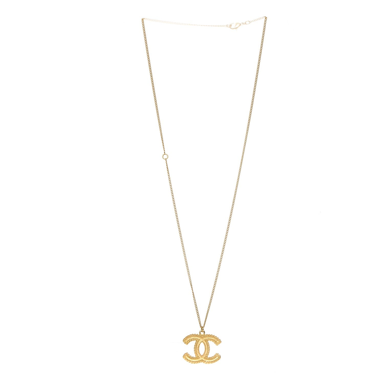 Chanel CC Pendant Necklace Gold 4 of 6