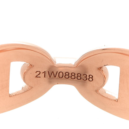 Hermes 18K Rose Gold PM Chaine D'Ancre Enchainee Ring 55 7.25 7 of 9