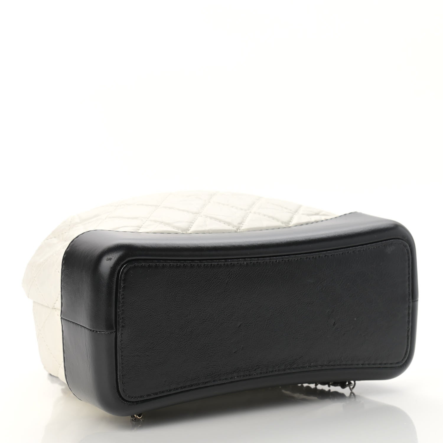 Chanel Aged Calfskin Quilted Gabrielle Backpack Black White 4 of 12