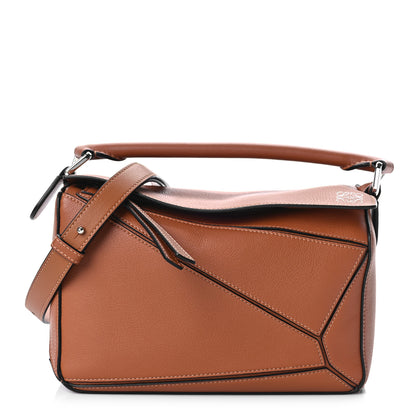Loewe Calfskin Small Puzzle Bag Tan 1 of 8