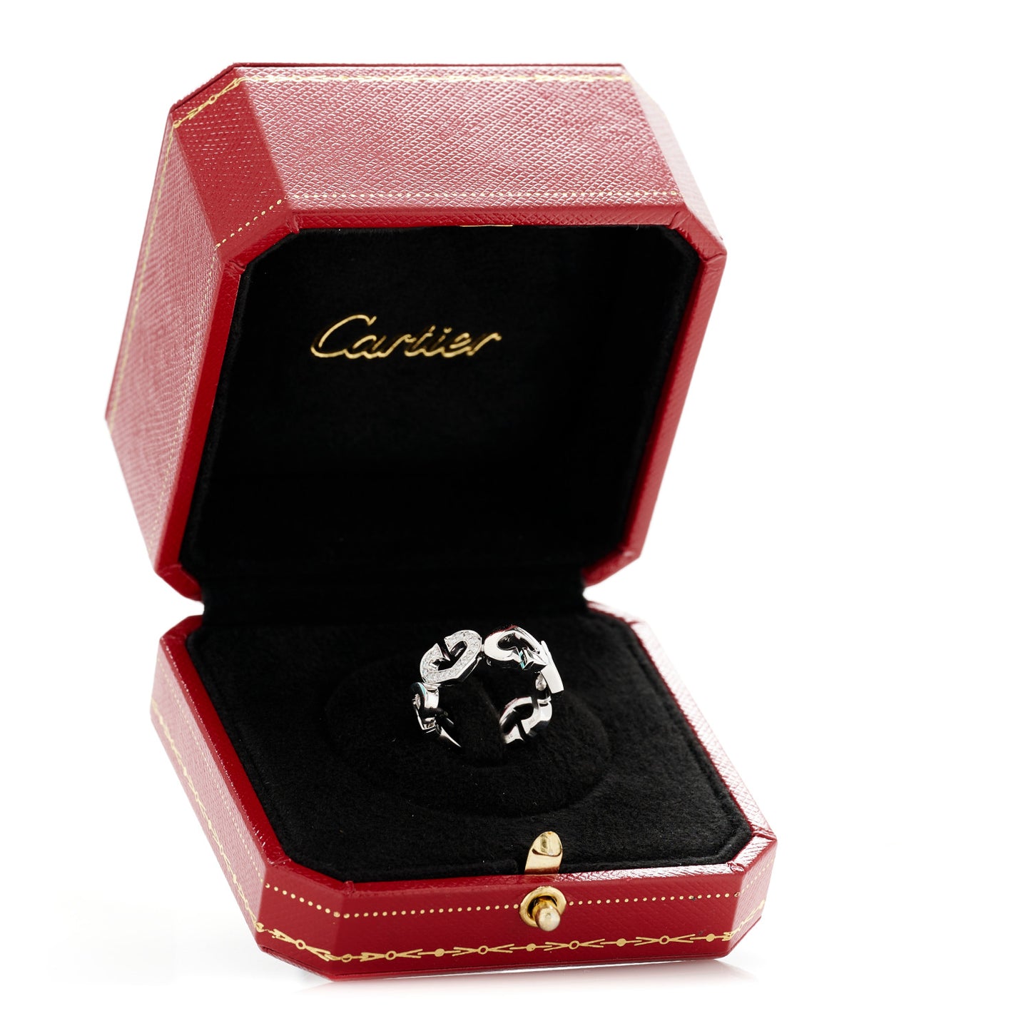 18K White Gold Diamond Hearts and Symbols Ring 51 5.75