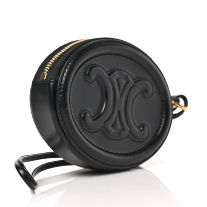 Celine Smooth Calfskin Triomphe Oval Wallet Black 3 of 6