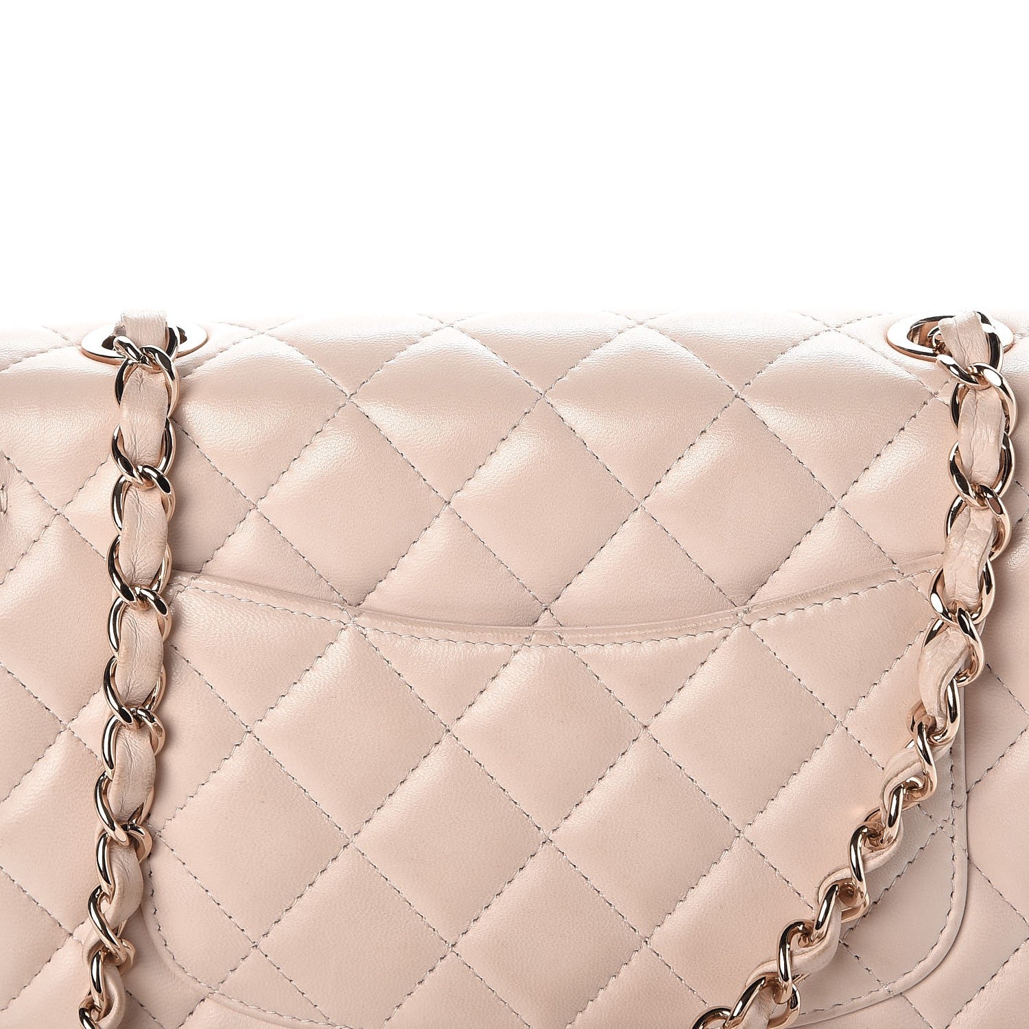 Chanel Lambskin Quilted Mini Rectangular Flap Light Pink 17 of 18